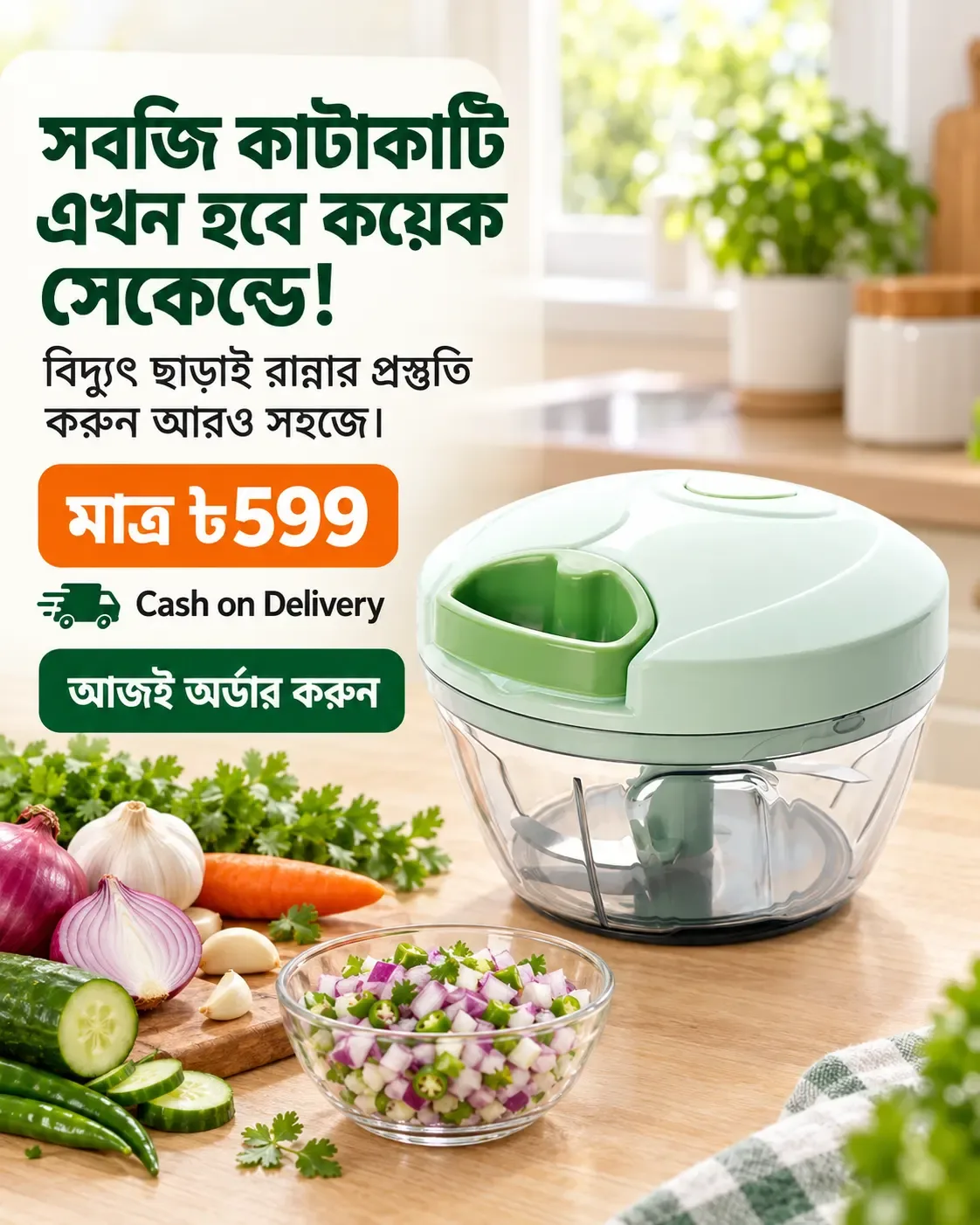 হ্যান্ড চপার প্রিমিয়াম প্রোডাক্ট ক্লোজআপ ছবি